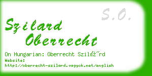 szilard oberrecht business card